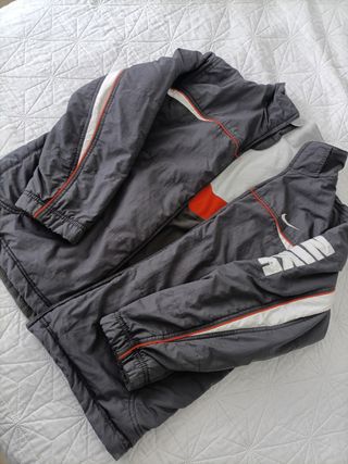 Cazadora Nike reversible gris y naranja T M