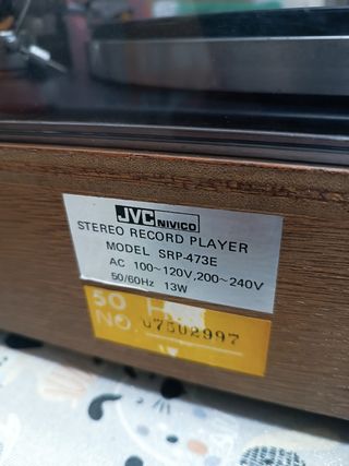 Tocadiscos JVC Nivico 