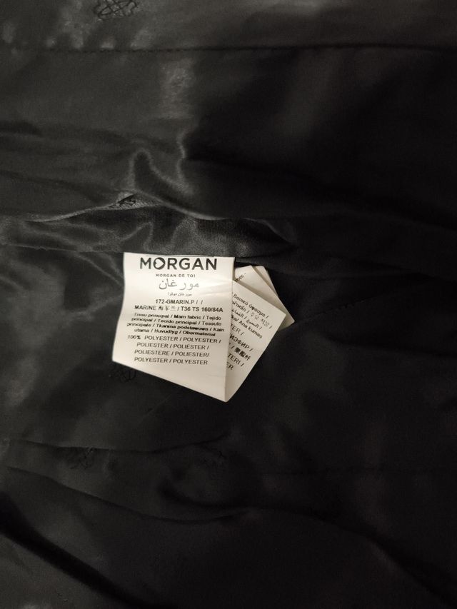 Abrigo Morgan Negro Mujer