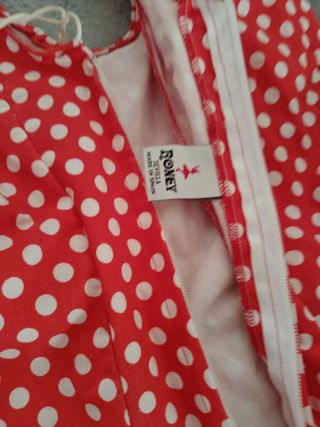 Vestido de sevillanas rojo y blanco