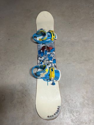 Tabla Snowboard con Fijaciones