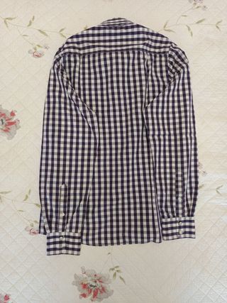Camisa Hornby cuadros morado y blanco