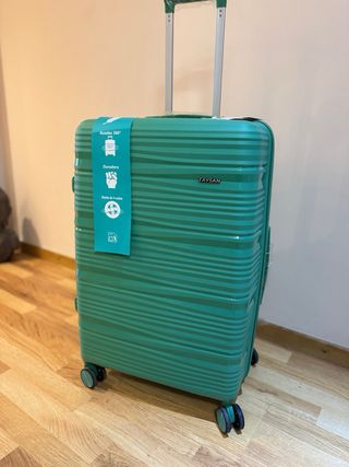 Maleta Taysan Rígida Verde 4 Ruedas