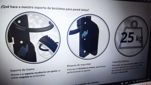 Soporte Bicicleta Pared Giratorio NUEVO