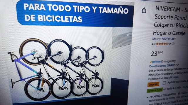 Soporte Bicicleta Pared Giratorio NUEVO