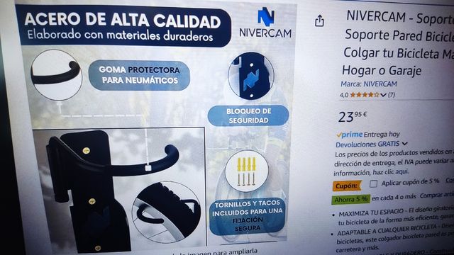 Soporte Bicicleta Pared Giratorio NUEVO