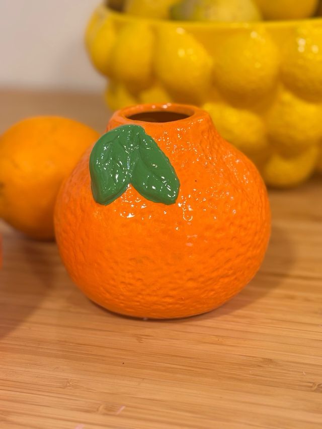 Juego 4 figuras decorativas limón y naranjas