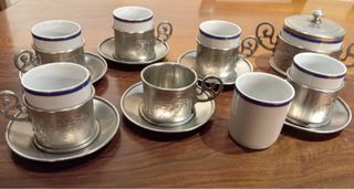 Servizio Vintage tazzine caffè con zuccheriera
