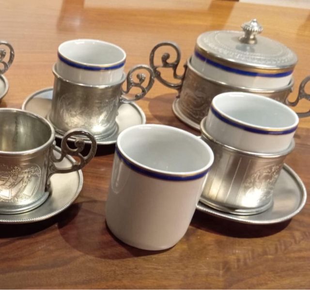 Servizio Vintage tazzine caffè  con zuccheriera