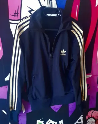 XL Chaqueta Adidas Firebird Trefoil Negra y Dorada