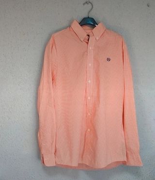 Camisa Ralph Lauren Naranja y Blanca
