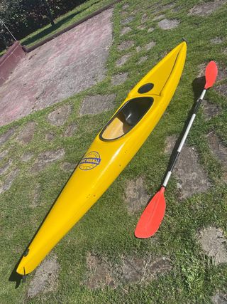 Kayak de fibra amarillo