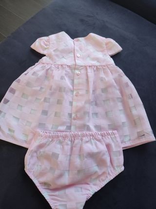 Vestido y braguita Mayoral niña rosa 4 -6 meses
