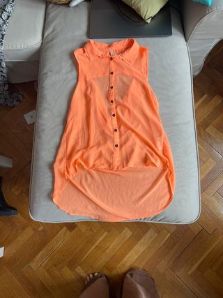 Blusa sin mangas color salmón
