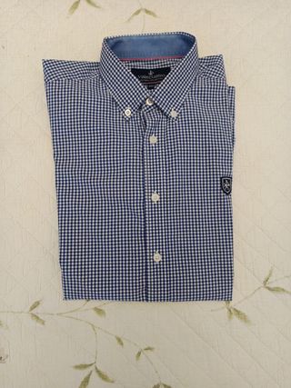 Camisa Valecuatro Cuadros Azul y Blanco