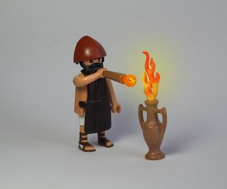 Playmobil soplador vidrio medieval belén