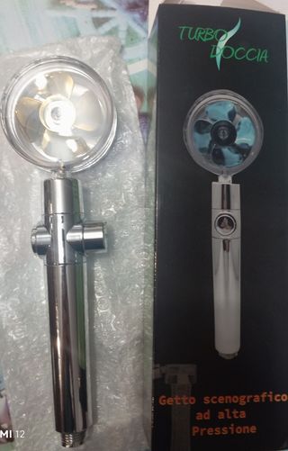 Soffione doccia alta pressione oro/argento