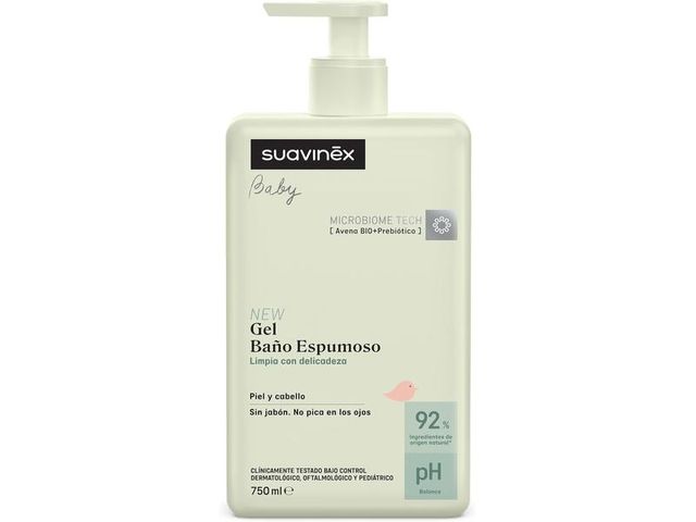 Gel  Champú  Baño Espumoso para Bebés,  suavinex