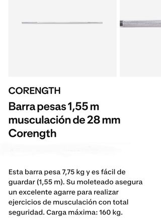 Barra y discos 10kg