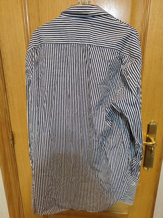 Camisa Zara Man Rayas Azul y Blanco