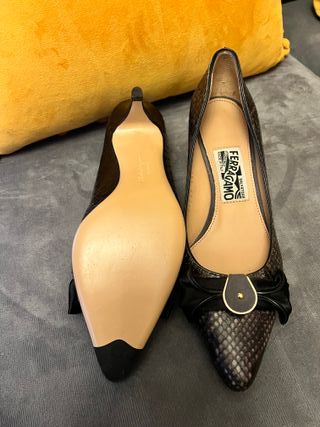 Salvatore Ferragamo Zapatos Tacón Piel Serpiente