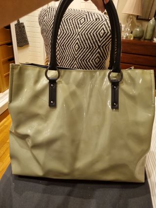 Bolso Armani Verde menta Charol Logo AJ