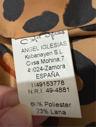 Abrigo lana Ángel Iglesias Marrón/Gris