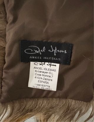 Abrigo lana Ángel Iglesias Marrón/Gris