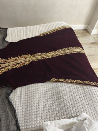 Caftán de terciopelo bordado talla única