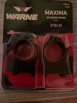 Anillas Warne Maxima 30mm Acero