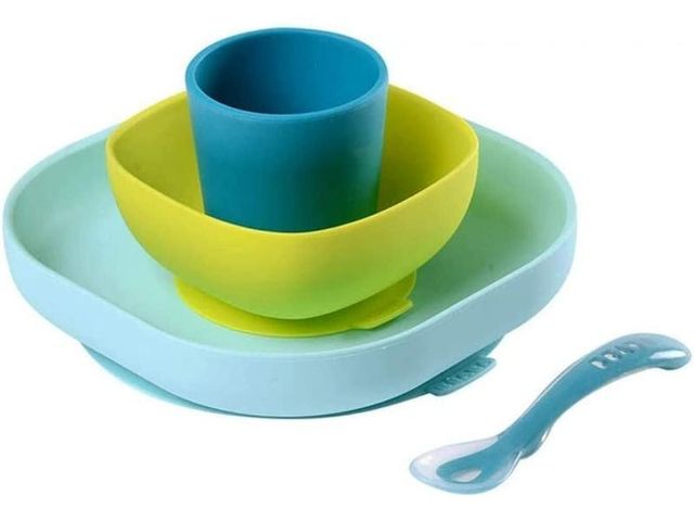 BÉABA Juego de Vajilla en Silicona InfantilSet de 