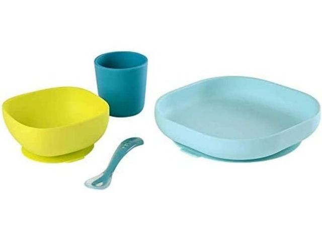 BÉABA Juego de Vajilla en Silicona InfantilSet de 