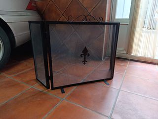 Salvachispas chimenea metal negro