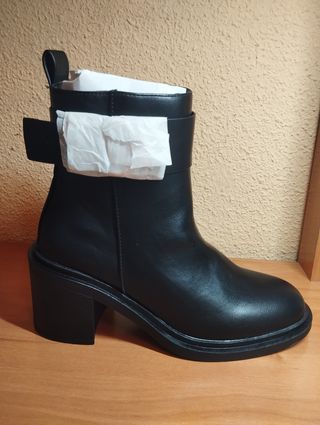 Botines negros tacón mujer