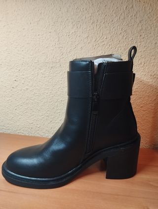 Botines negros tacón mujer
