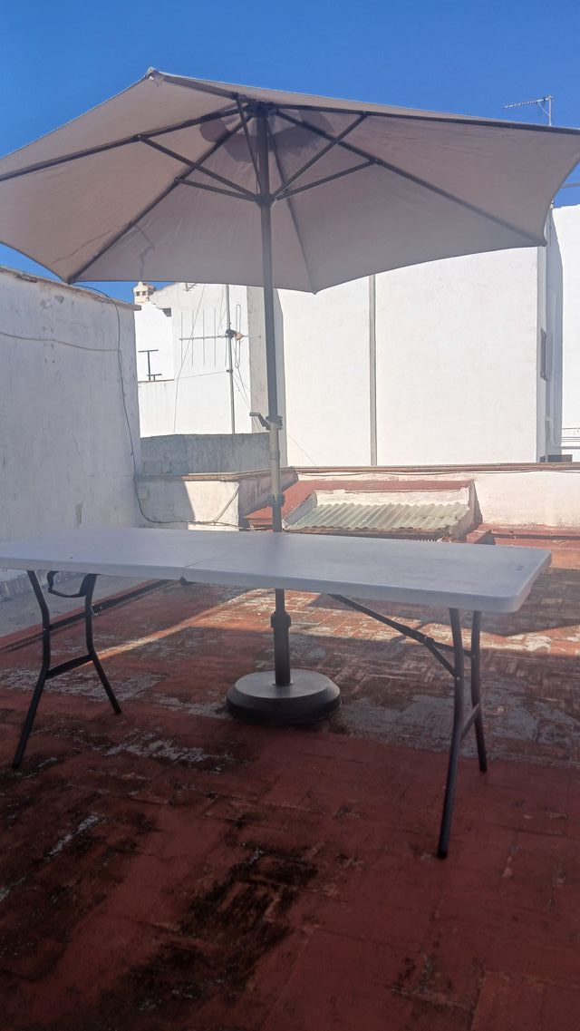 Mesa plegable rectangular 183x76x74 cm