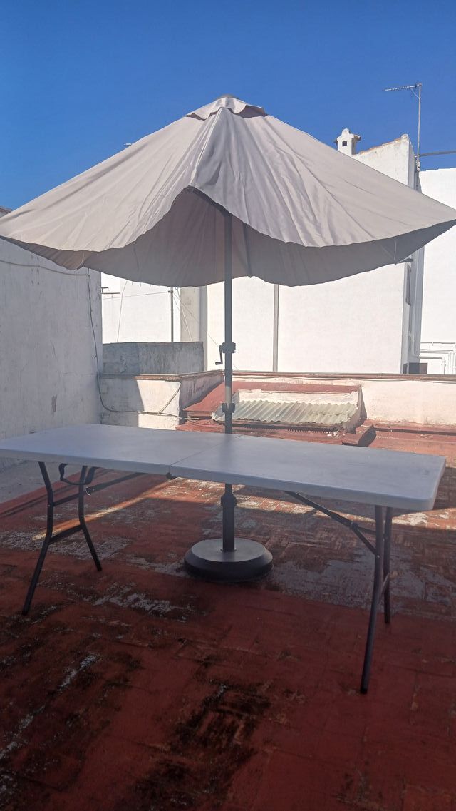 Mesa plegable rectangular 183x76x74 cm