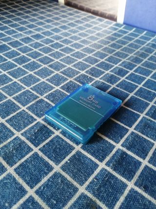 PS2 ORIGINAL MEMORY CARD OCEAN BLUE