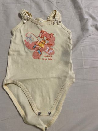 7 Body neonata 6-9 mesi bianco con dettagli rosa