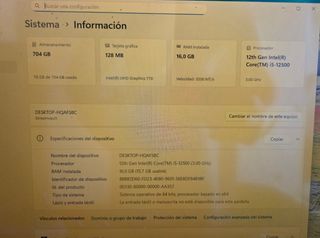 PC Optiplex XE4 i5 12500/16Gb ram/256Gb Ssd 
