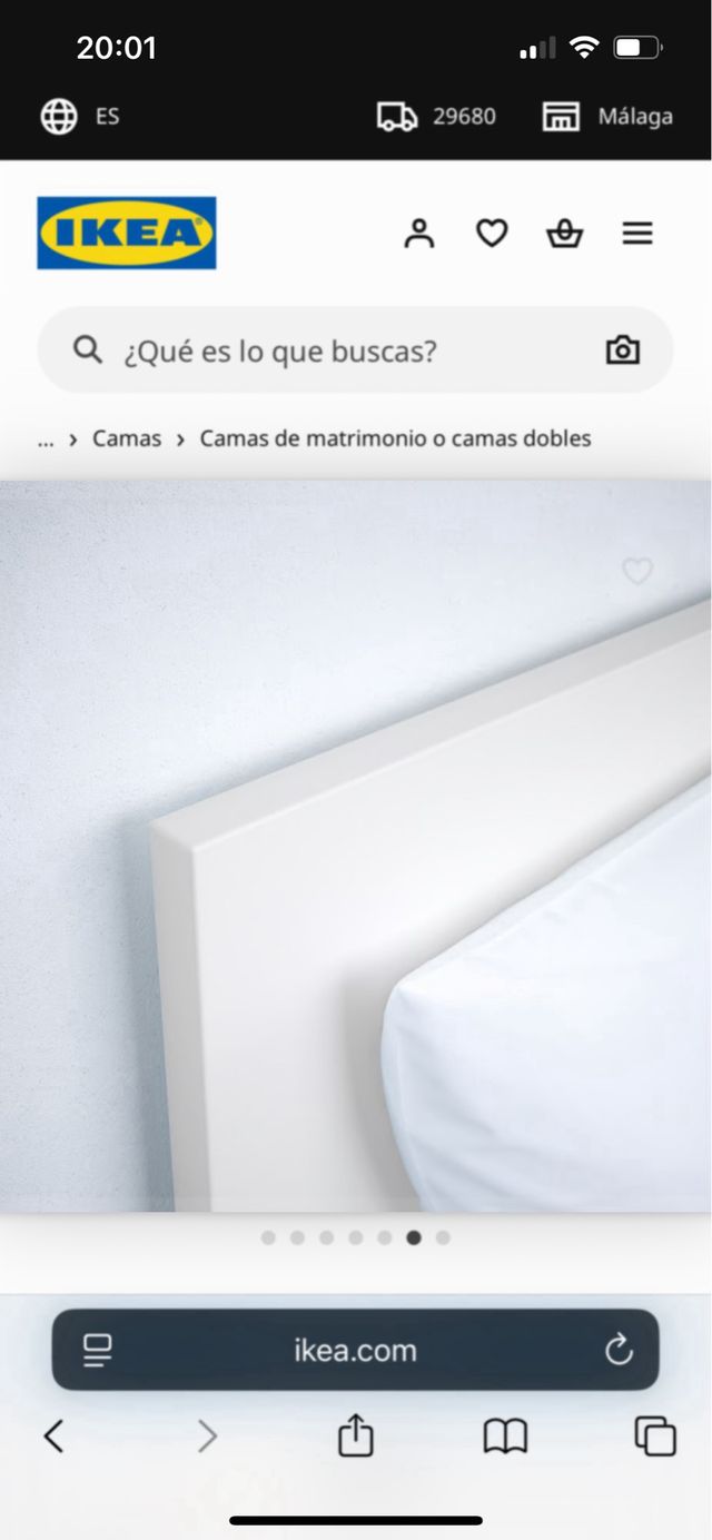 Cama doble IKEA madera