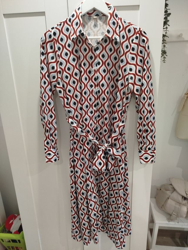 Vestido estampado geométrico