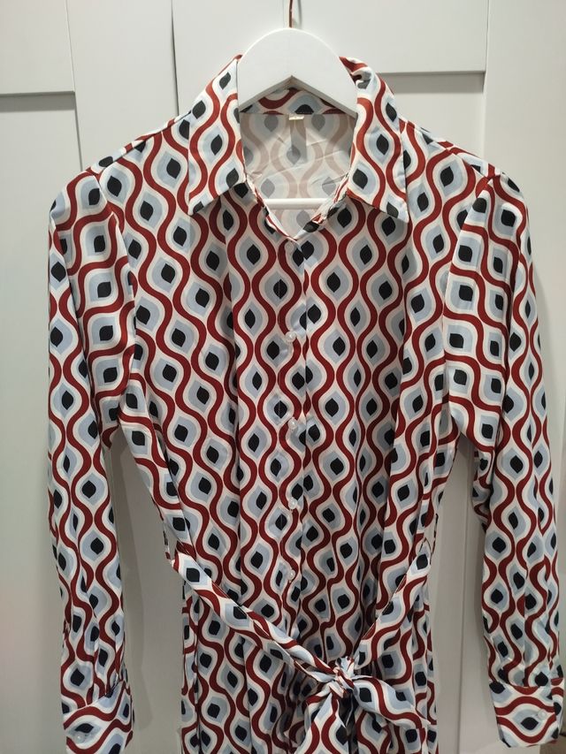 Vestido estampado geométrico