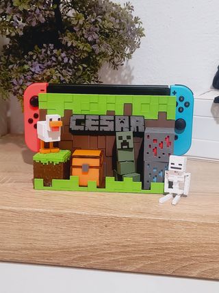 Decorazione Minecraft per Dock Switch + nome