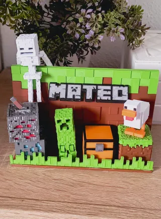 Decoración Minecraft para Dock Switch + Nombre