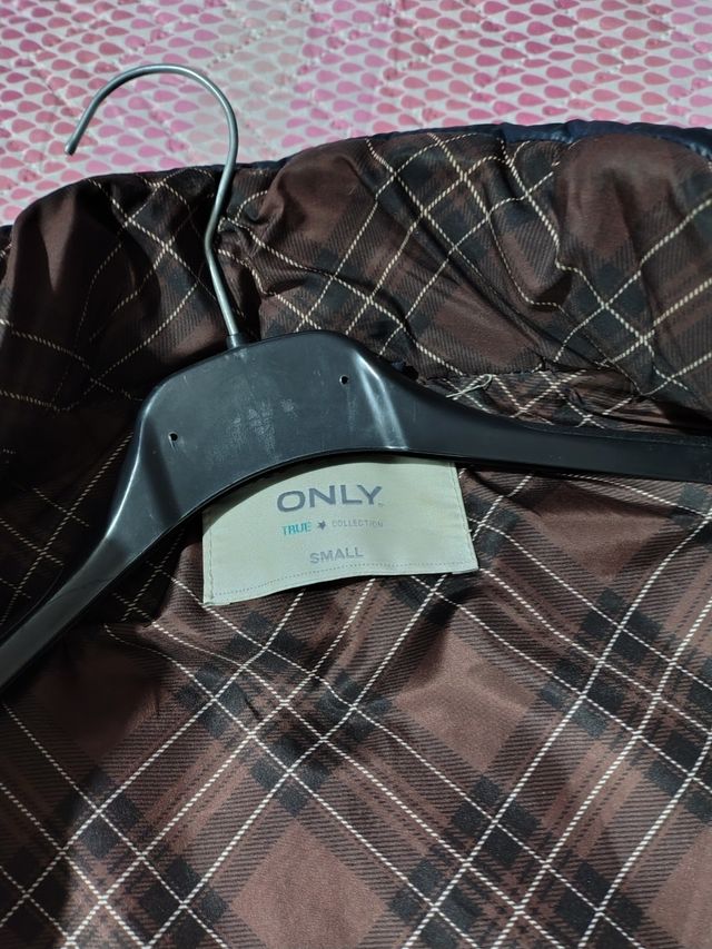 Smanicato donna blu con fodera a quadri