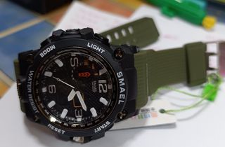 Reloj Smael Hombre Verde Militar