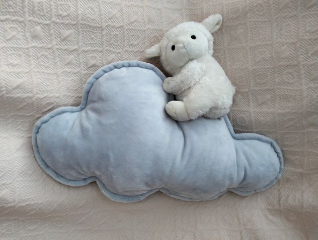 Conjunto 2 Cojines Nube Gris y Blanco