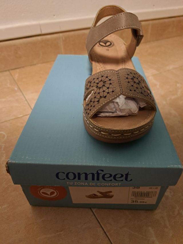 Sandalias Comfeet Marrones Mujer