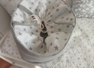 Cesta organizadora gris con estrella blanca